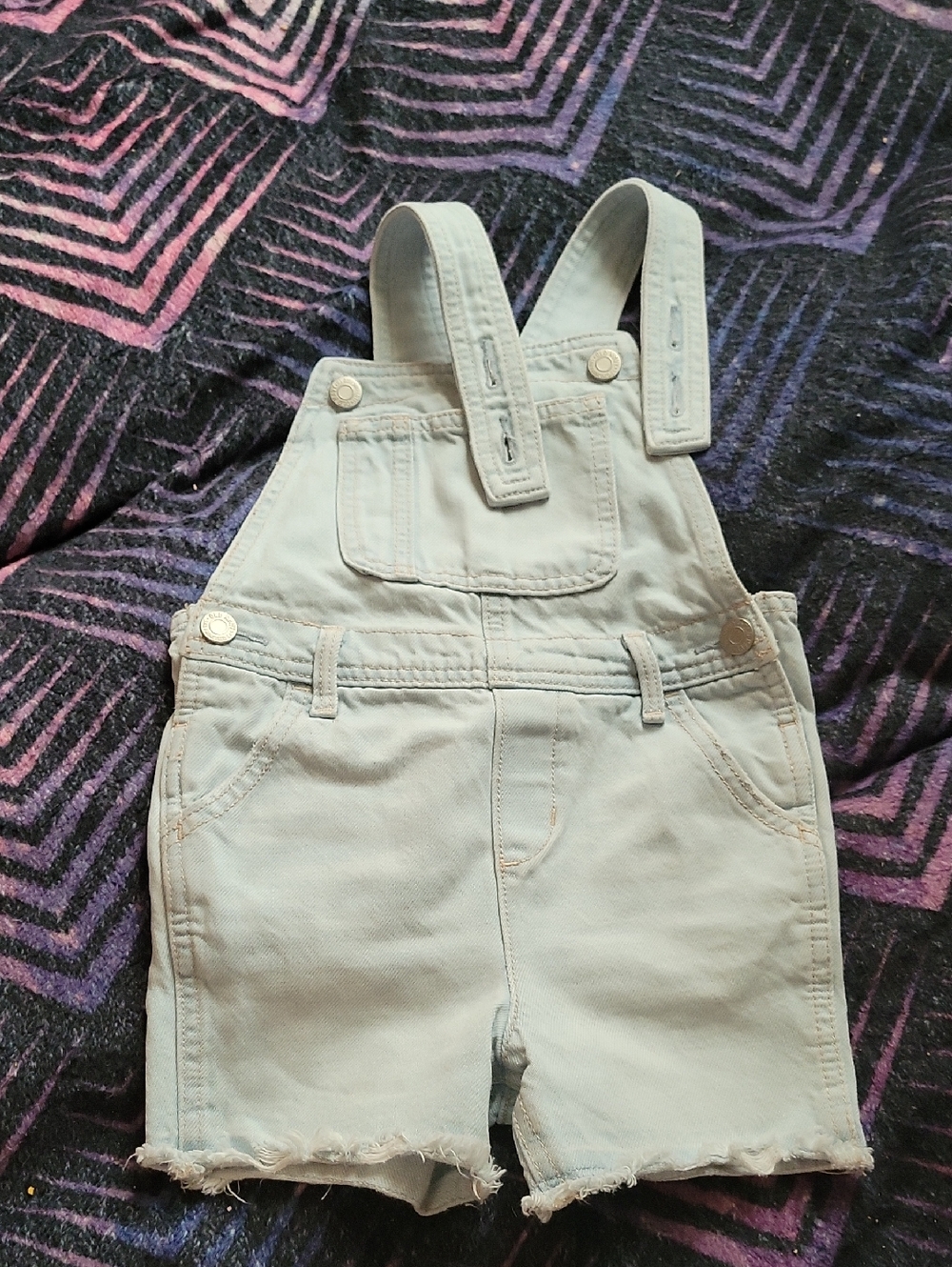 Old Navy Light Blue Denim Short Overalls